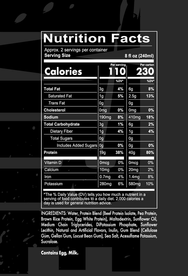 Redcon1 - MRE Ready to Drink Protein Shake (12 x 240mL Pack)